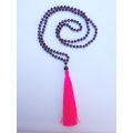 Long Beaded Crystal Tassel Necklaces