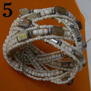 Bali Wire Choker Beaded Bracelet