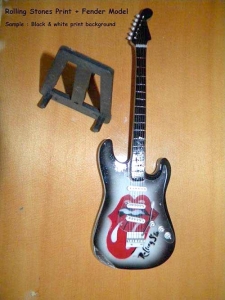Miniature Guitar Rolling Stones