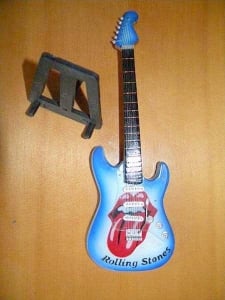 Miniature Guitar Rolling Stones