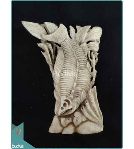 A Fishbone Bone Carving Ornament