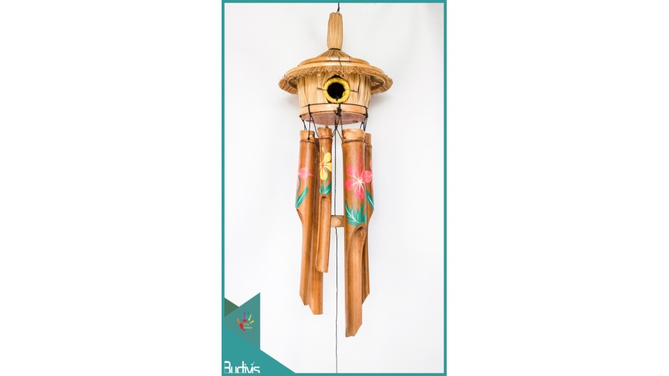 Affordable Bird House Garden Hanging Burn Bamboo Wind Chimes