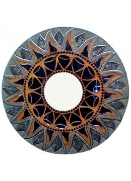 wholesale Antique Glass Cracking Mosaic Wooden Hand Carved Mirror, Glass Cracking Mosaic Wall Mirror, Vintage Celestial Glass Cracking Mosaic Wooden Mirror, Home Decoration