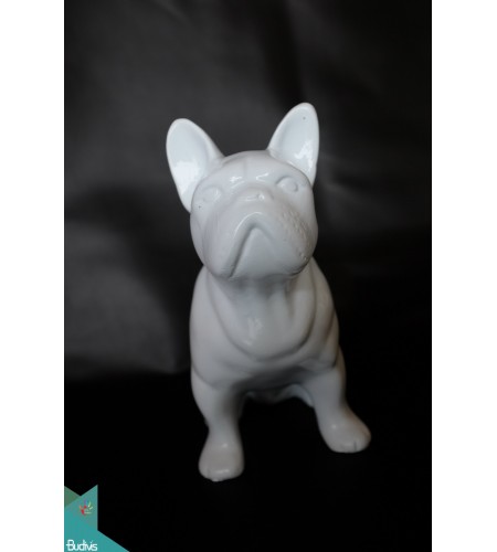 Artificial Resin France Dog Decor, Resin Figurine Custom Handhande, Statue Collectible Figurines Resin