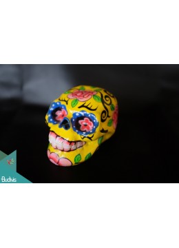 wholesale Artificial Resin Skull Head Hand Painted Wall Decoration Painting, Resin Figurine Custom Handhande, Statue Collectible Figurines Resin, Home Decoration