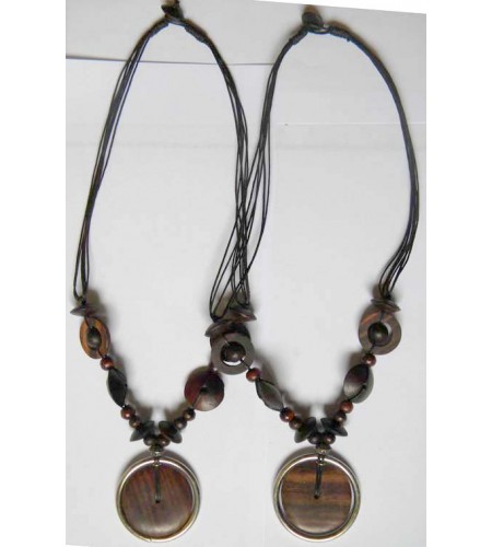 Bali Beaded Wood Necklace