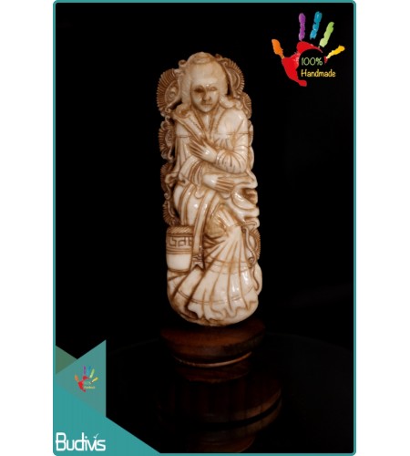 Bali Goddess Hand Carved Bone Scenery Ornament Top Selling