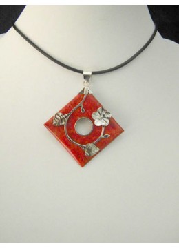 wholesale Bali Red Coral Pendant With Silver 925 Wholesale, Costume Jewellery