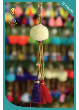 wholesale Bali Tassel Keychain Pom Pom, Costume Jewellery