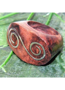 wholesale Bali Wooden Ring Stainless, Costume Jewellery