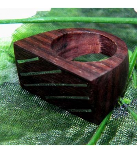 Bali Wooden Ring Stainless