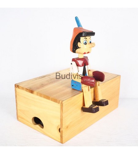 Bali Wooden Statue Iconic Figurine Character Model, Pinocchio