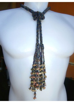 wholesale Beaded Tie Necklace, Costume Jewellery