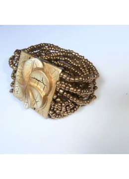 wholesale Beaded Wood Buckle Bracelet, Costume Jewellery