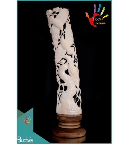 Best Seller Bird Hand Carved Bone Scenery Ornament Top Selling