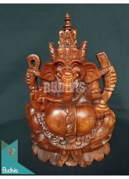 wholesale Best Seller Wood Carved Top Ganesha From Indonesia, Home Decoration