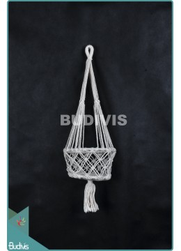 wholesale Best Selling Basket Planter Shorter Hippie Rope Hanging Macrame, Home Decoration