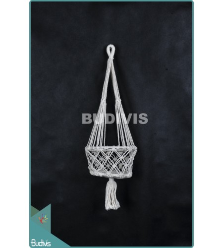 Best Selling Basket Planter Shorter Hippie Rope Hanging Macrame