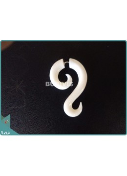 wholesale Bone Double Spiral Tribal Earrings Sterling Silver Hook 925, Costume Jewellery