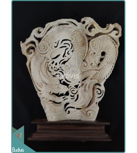 Chinese Dragon Bone Carving Ornament