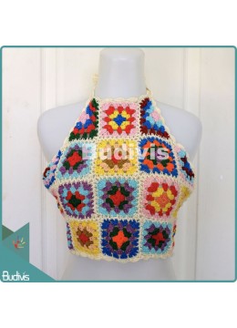 wholesale Colourful Square Knitting Bikini, Handicraft
