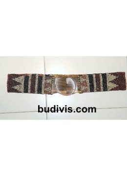 wholesale Elastic Beaded Bali Belt For Women With Wooden Clasp Buckle, Beaded Elastic Stretch Belt With Wood Buckle, Colorful, Belt, Handmade, Stretchy Bead Belt, Costume Jewellery