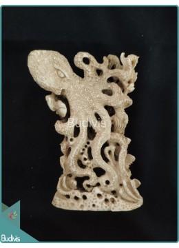 wholesale Giant Octopus Bone Carving Ornament, Home Decoration