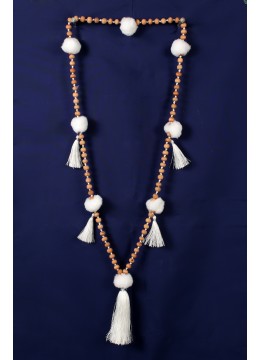 wholesale Hand Knotted Long Wooden Tassel Necklaces, Costume Jewellery