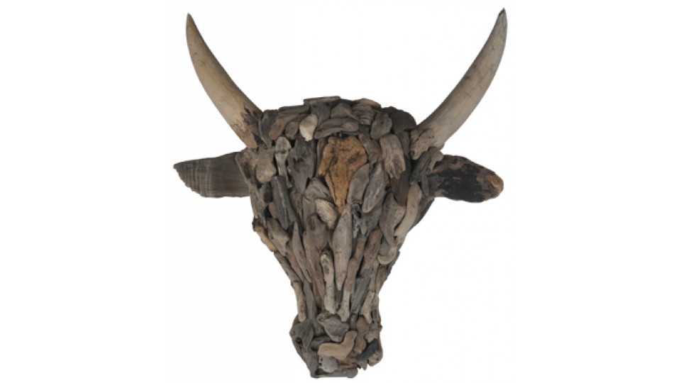 Head Cow Recycled Driftwood