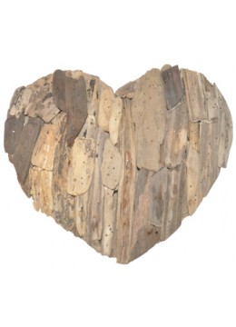 wholesale Heart Recycled Driftwood, Home Decoration