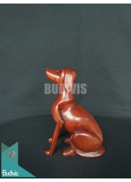 wholesale High Quality Wood Carved Dogfactory, Home Decoration