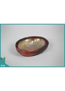 wholesale Indonesia Decorative Wooden Saucers Seashell Handmade, Home Decoration