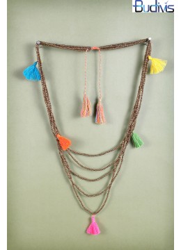wholesale Long Bead Multil Tassel Necklace, Costume Jewellery