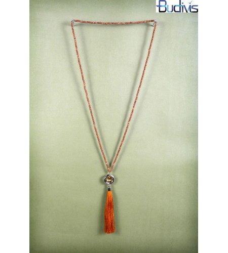 Long Coco Bead Tassel Necklace