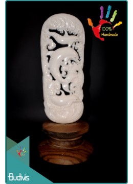 wholesale Manufactured Dolpin Hand Carved Bone Scenery Ornament Top Selling, Home Decoration