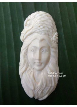 wholesale Manufacturer Bali Spirit Bone Carved Natural Pendant, Costume Jewellery