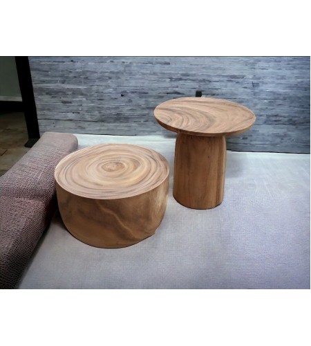 Manufacturer Suar Stool Outdoor Furniture Wooden side table, Stump Stool Solid Wood Chair, Stool for Living Room
