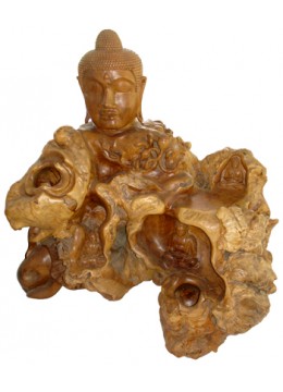 wholesale Natural Wood Root Buddha, Garden Decoration