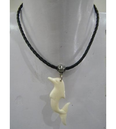 Necklace Dolphin Bone Carving