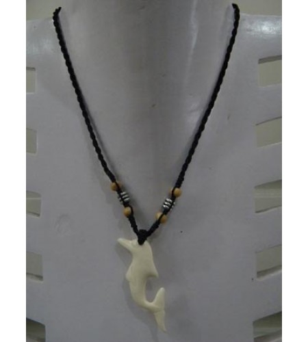 Necklace Dolphin Bone Carving