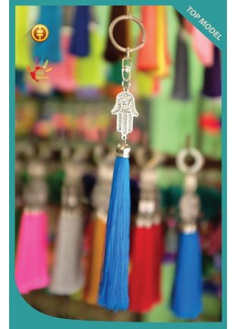 wholesale New! Art Hamsa Tassel Keychain, Costume Jewellery