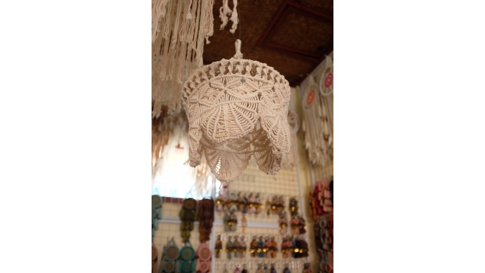 New! Boho Lamp Hanging Macrame Ceiling