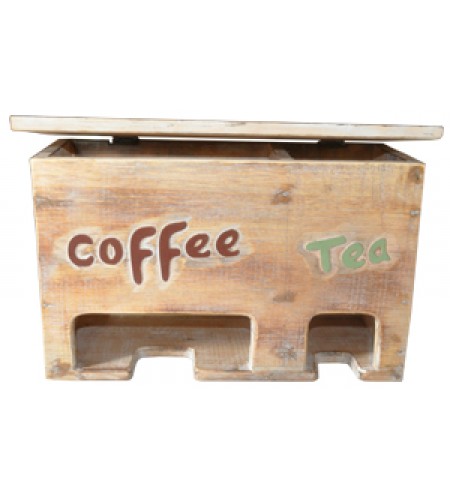 Painted Wood Coffee Box