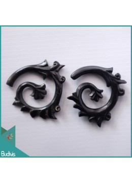 wholesale Production Bali Spirall Black Horn Body Piercing, Costume Jewellery