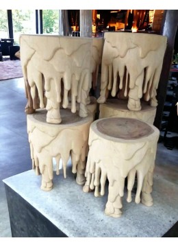 wholesale Production Wooden Stools, Wooden Natural Stool Chair, Stump Stool Solid Wood Chair, Stool for Living Room, Furniture