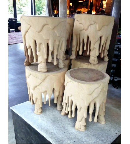 Production Wooden Stools, Wooden Natural Stool Chair, Stump Stool Solid Wood Chair, Stool for Living Room