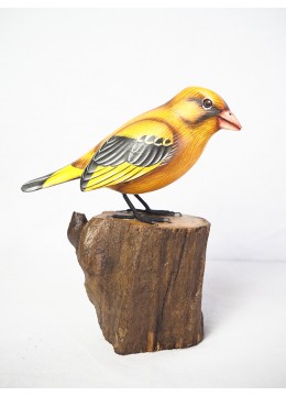 wholesale Realistic Wooden Bird American Goldfinch, Home Decoration