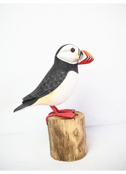 wholesale Realistic Wooden Bird Atlantic Puffin, Home Decoration