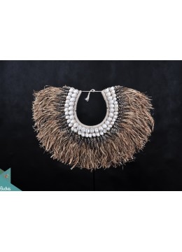 wholesale Reed Primitive Shell Decoration Tribal Necklace Black Standing Interior, Home Decoration
