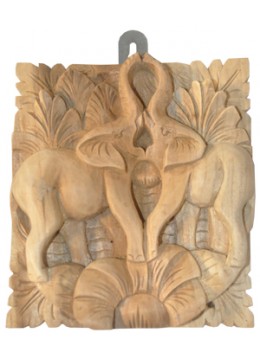 wholesale Relief Elephant Wood Carving, Home Decoration